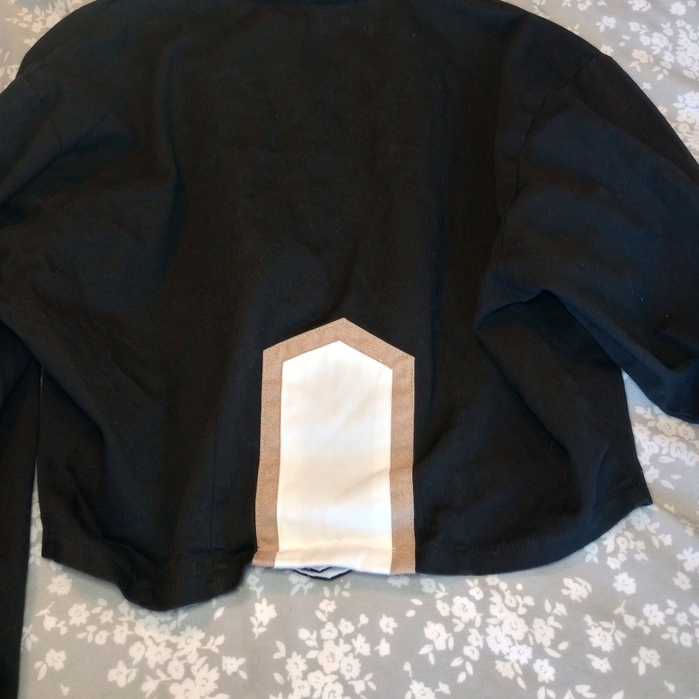 Western Horsemanship Shirt VTG Banjo Cowgirl Contrast Monochrome Equestrian Top - Picture 3 of 6